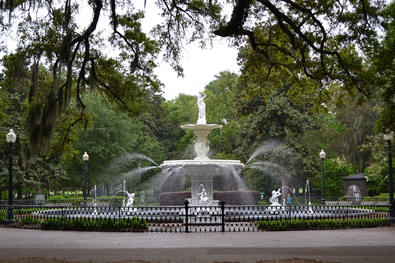 Savannah southern streetscape, United States